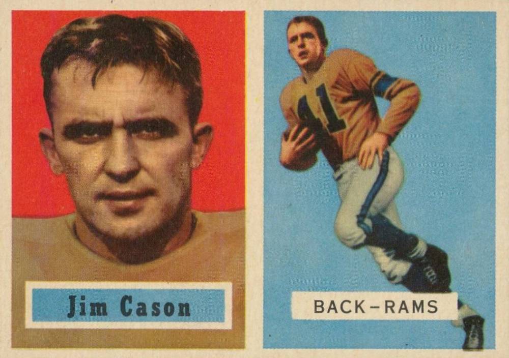 1957 Topps Jim Cason #143 Football Card