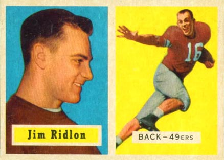 1957 Topps Jim Ridlon #139 Football Card