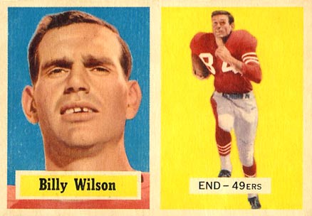 1957 Topps Billy Wilson #42 Football Card