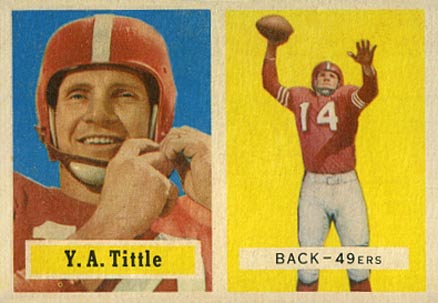 1957 Topps Y.A. Tittle #30 Football Card