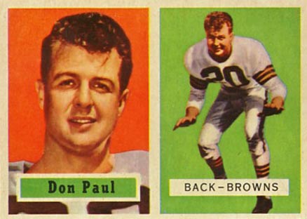 1957 Topps Don Paul #114 Football Card