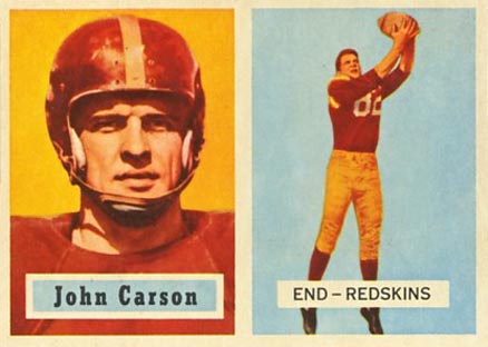 1957 Topps Johnny Carson #123 Football Card