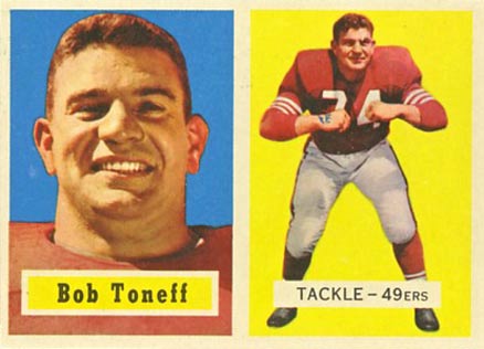 1957 Topps Bob Toneff #148 Football Card