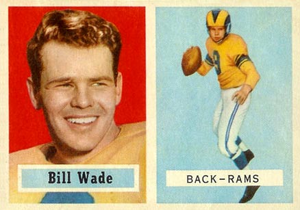 1957 Topps Bill Wade #34 Football Card