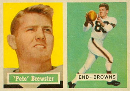 1957 Topps 'Pete' Brewster #40 Football Card