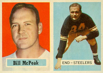 1957 Topps Bill McPeak #51 Football Card