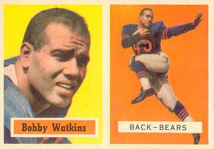 1957 Topps Bobby Watkins #7 Football Card