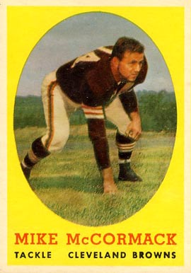 1958 Topps Mike McCormack #59 Football Card
