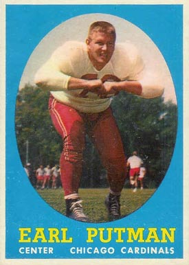 1958 Topps Earl Putman #88 Football Card