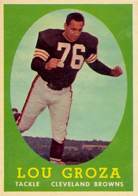 1958 Topps Lou Groza #52 Football Card