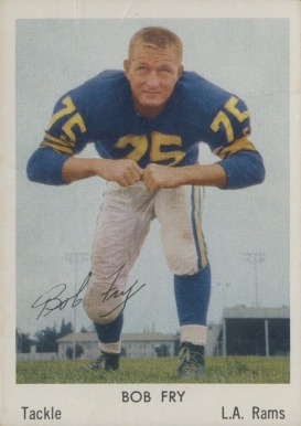 1959 Bell Brand Rams Bob Fry #26 Football Card