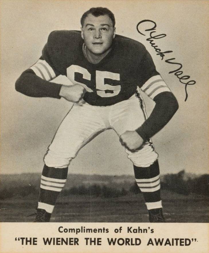 1959 Kahn's Wieners Chuck Noll # Football Card