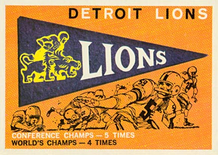 1959 Topps Detroit Lions Pennant #139 Football Card