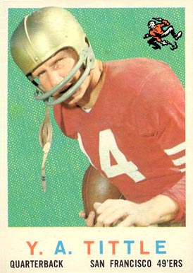1959 Topps Y.A. Tittle #130 Football Card