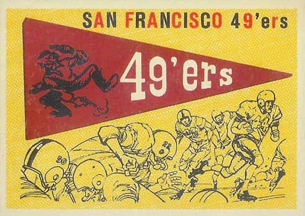 1959 Topps San Francisco 49ers Pennant #111 Football Card