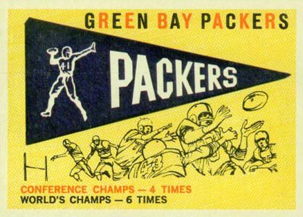1959 Topps Green Bay Packers Pennant #98 Football Card