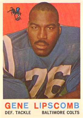 1959 Topps Gene Lipscomb #36 Football Card