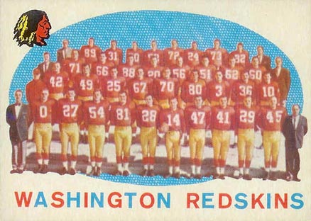 1959 Topps Washington Redskins Team #91 Football Card