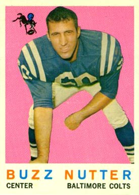 1959 Topps Buzz Nutter #78 Football Card