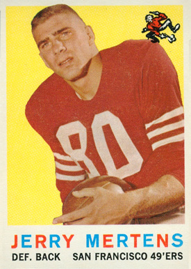 1959 Topps Jerry Mertens #42 Football Card