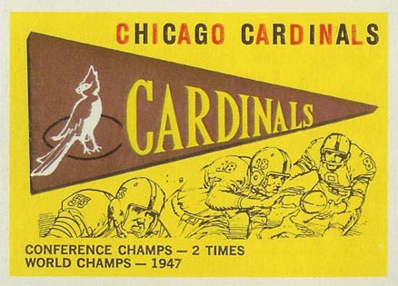 1959 Topps Chicago Cardinals Pennant #24 Football Card
