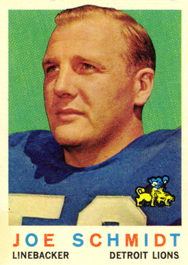 1959 Topps Joe Schmidt #6 Football Card
