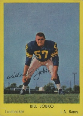1960 Bell Brand Rams Bill Jobko #12 Football Card