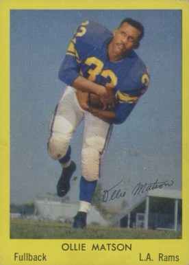 1960 Bell Brand Rams Ollie Matson #10 Football Card