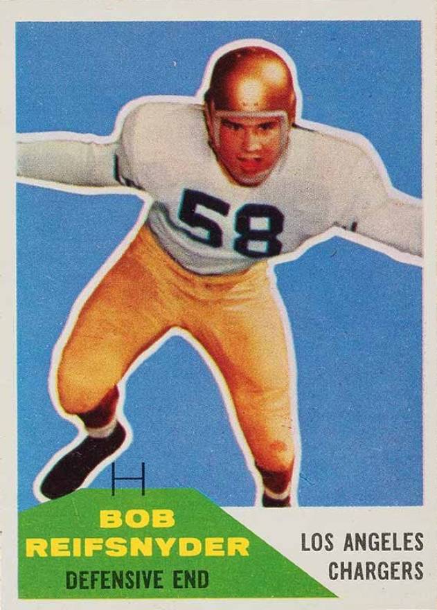 1960 Fleer Bob Reifsnyder #42 Football Card