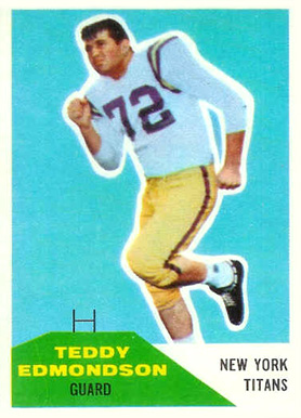 1960 Fleer Teddy Edmondson #91 Football Card