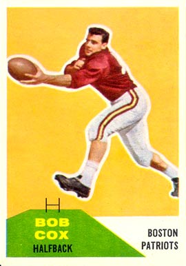 1960 Fleer Bob Cox #86 Football Card