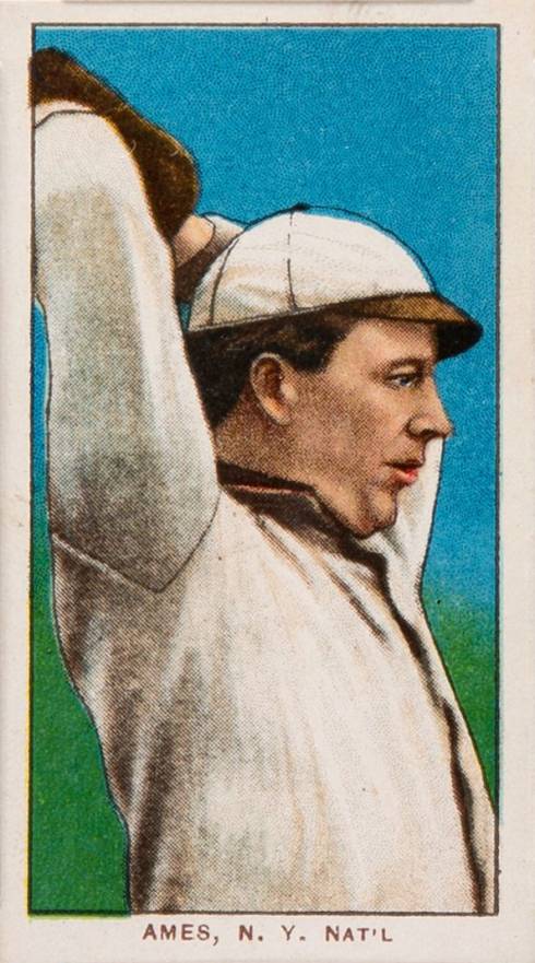 1909 White Borders Piedmont Factory 42 Ames, N.Y. Nat'l #8 Baseball Card