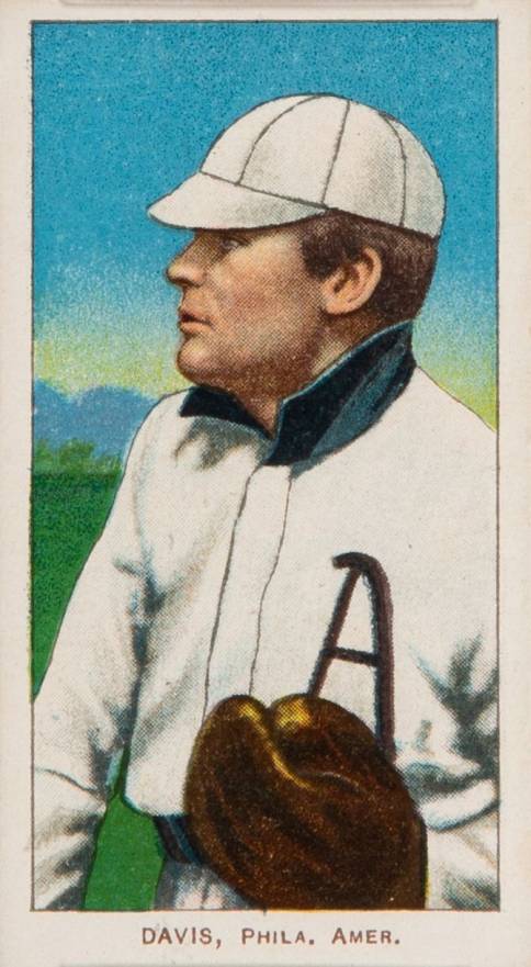 1909 White Borders Piedmont Factory 42 Davis, Phila. Amer. #121 Baseball Card