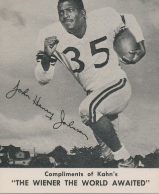 1960 Kahn's Wieners John Henry Johnson # Football Card