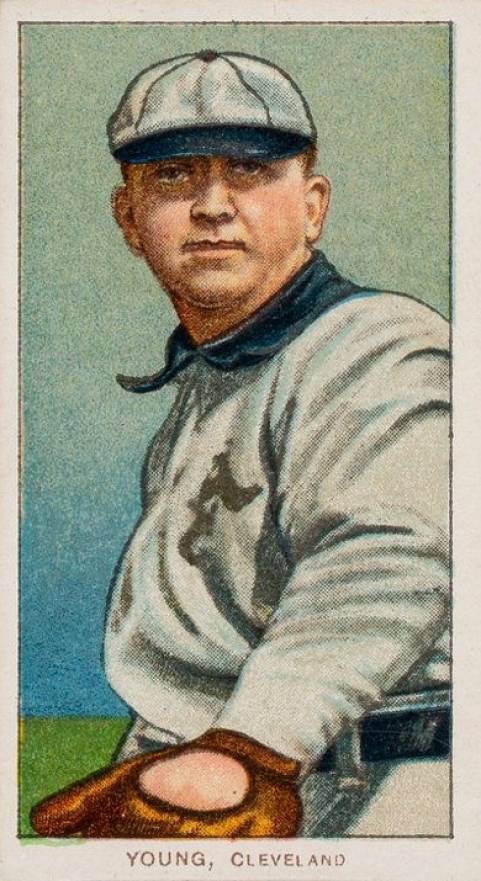 1909 White Borders Piedmont Factory 42 Young, Cleveland #521 Baseball Card