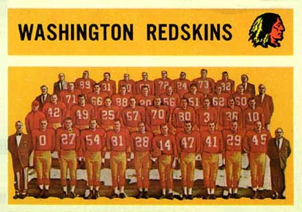 1960 Topps Washington Redskins Team #132 Football Card