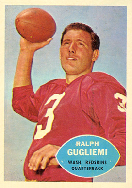 1960 Topps Ralph Gugliemi #123 Football Card