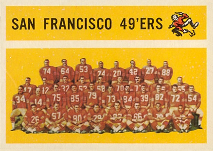 1960 Topps San Francisco 49ers Team #122 Football Card