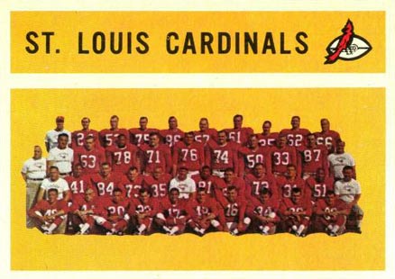 1960 Topps St. Louis Cardinals Team #112 Football Card Value Price Guide
