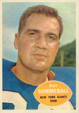 1960 Topps Pat Summerall #77 Football Card