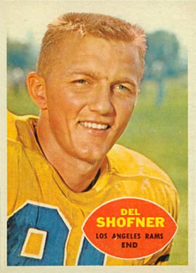 1960 Topps Del Shofner #65 Football Card
