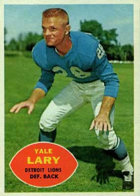 1960 Topps Yale Lary #48 Football Card