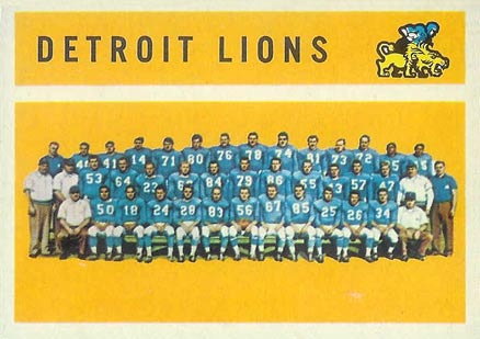 1960 Topps Detroit Lions Team #50 Football Card