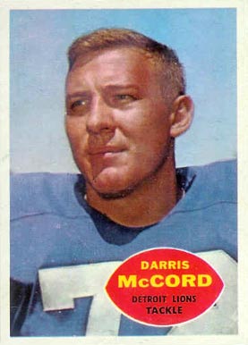1960 Topps Darris McCord #45 Football Card
