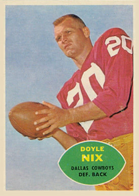 1960 Topps Doyle Nix #39 Football Card