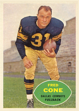 1960 Topps Fred Cone #34 Football Card