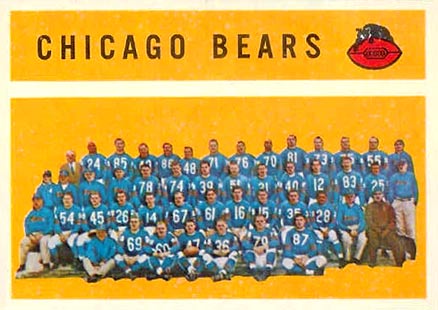 1960 Topps Chicago Bears Team #21 Football Card
