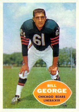 1960 Topps Bill George #18 Football Card