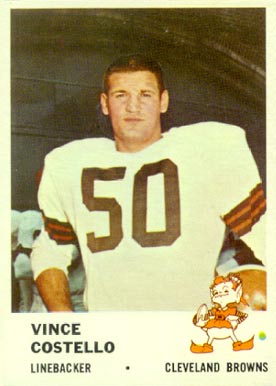 1961 Fleer Vince Costello #16 Football Card