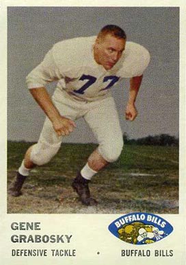 1961 Fleer Gene Grabosky #143 Football Card